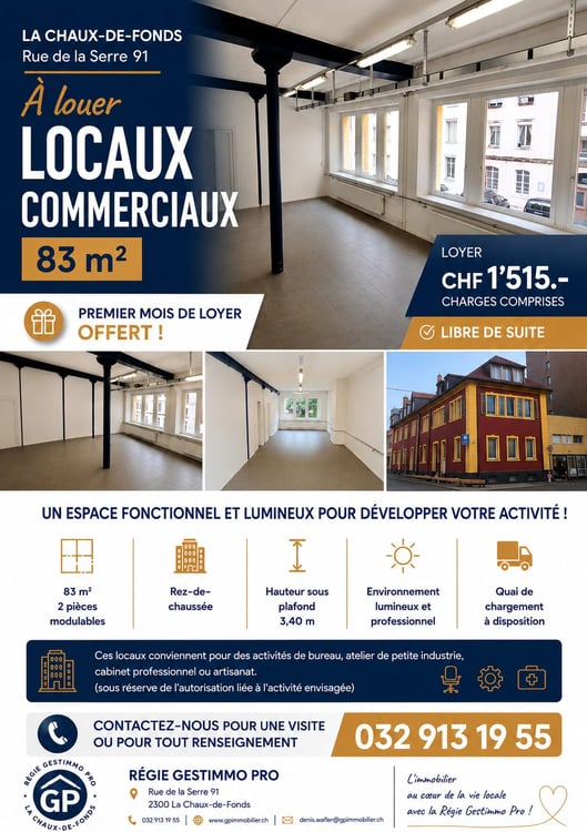 Espace industriel / atelier à louer – Rue de la Serre, La Chaux-de-Fonds 6