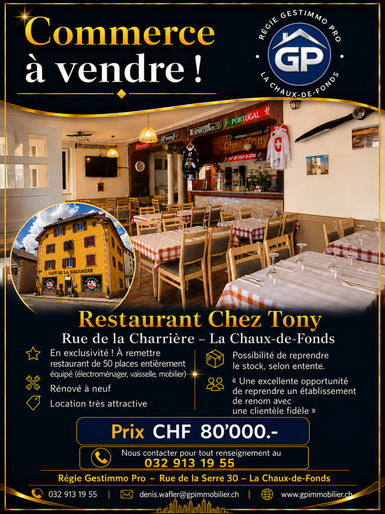 Café-Restaurant à vendre à La Chaux-de-Fonds 3