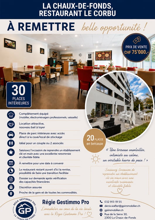 Restaurant Le Corbu – À remettre à La Chaux-de-Fonds 4