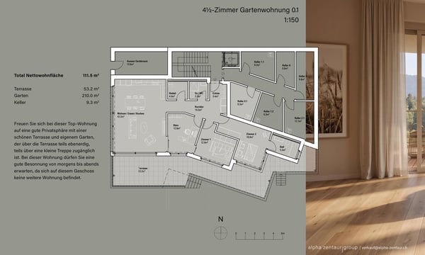4.5 Zimmerwohnung 0.1 | Residenz Zentaur, Aarau 5