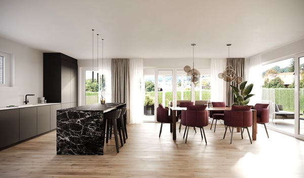 Elegante und stilvolle 7.5-Zimmer-Maisonette mit grossem privatem Garten in Biel-Benken kaufen Bezug 1.Quartal 2028 3