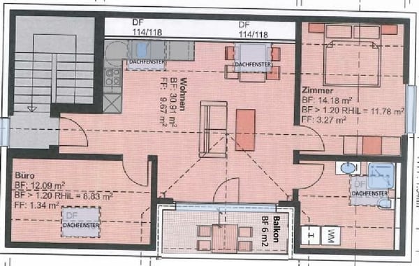 3.5-Zimmer-Dachwohnung mit hohen Decken in Wolfwil - Erstbezug mieten 3