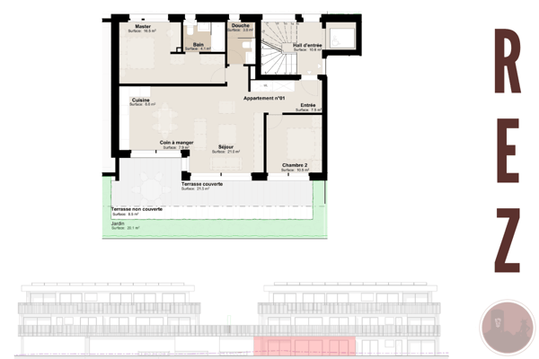 Appartement neuf de 3.5 pièces avec terrasses et jardin à Martigny 2
