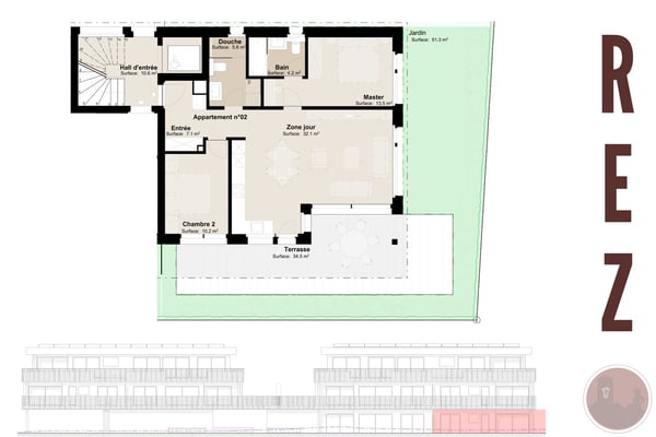 Appartement neuf de 3.5 pièces avec terrasses et jardin à Martigny 4