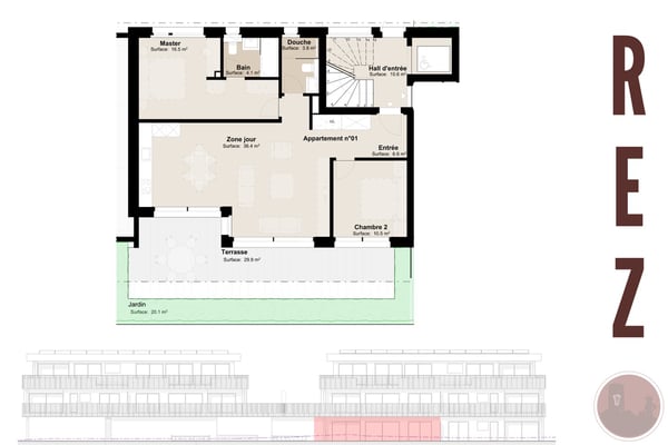 Appartement neuf de 3.5 pièces avec terrasses et jardin à Martigny 2