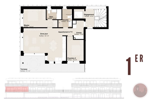 Neue 2.5-Zimmer-Wohnung mit Terrasse in Martigny 3