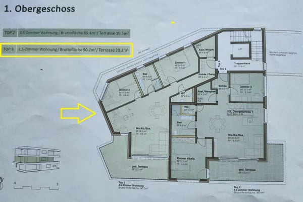 3.5 Zimmer Wohnung - 90.2m² 10