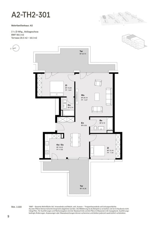 Erstbezug 2026 - Exklusive 3.5-Zimmer-Attikawohnung mit zwei Terrassen 10