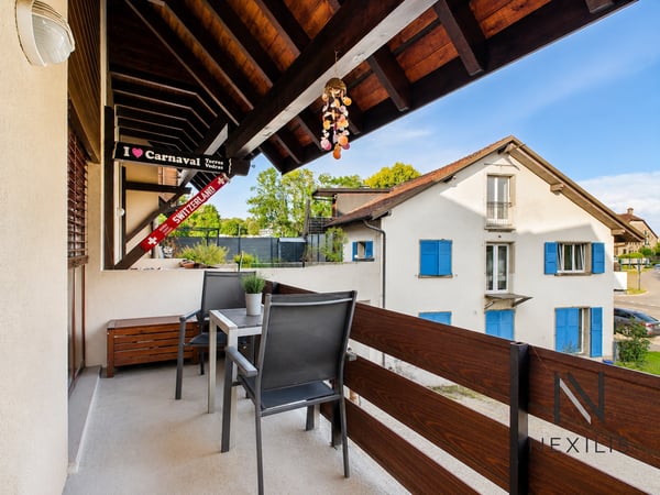 3,5 pièces avec jardin, balcon et 2 places de parc 2