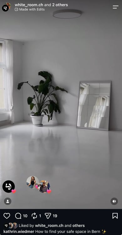 White Room Bern – dein Raum für Yoga, Workshops, Kunst Galerie & mehr direkt neben dem Loeb 7