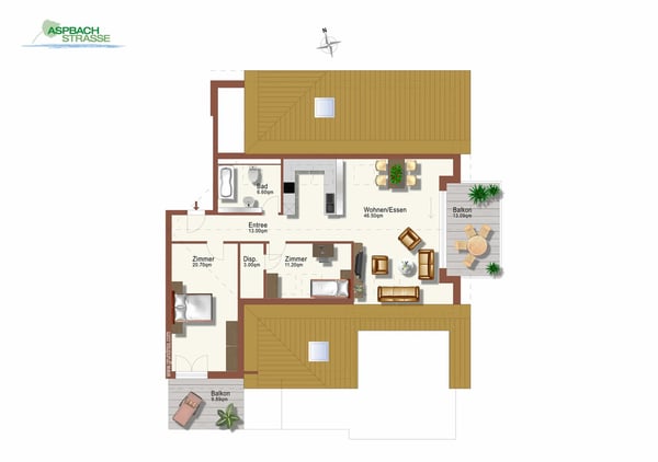 Grosszügige Dachwohnung mit Liftzugang 2
