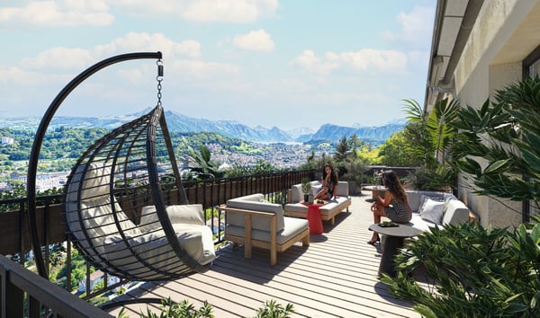 3.5-Zimmer-Wohnung mit 32 m² Terrasse und Seesicht – Privatsphäre wie im Einfamilienhaus in Kriens 2