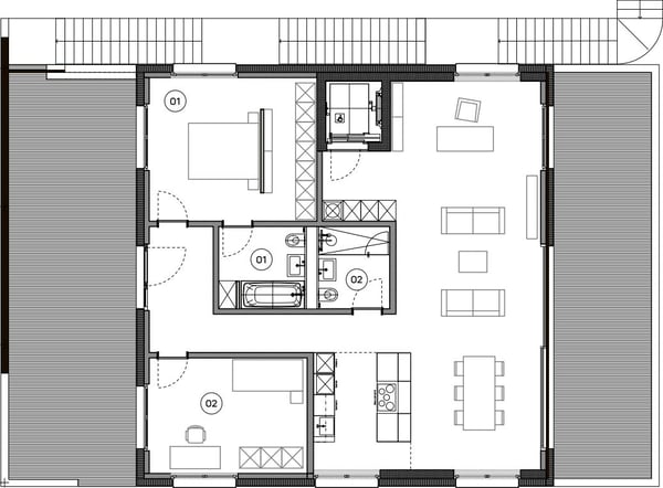 3.5-Zimmer-Attikawohnung mit 74 m² Terrassen und Seesicht – exklusive Privatsphäre in Kriens 4