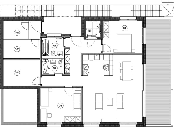 3.5-Zimmer-Wohnung mit 32 m² Terrasse, Seesicht und späterer Kaufoption 3