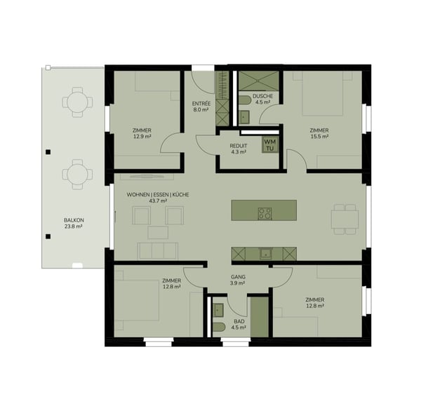5.5-Zimmer-Wohnung mit grossem Balkon in Suhr kaufen 6