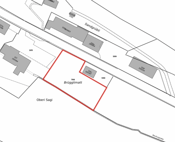 Bauland in Niedermuhlern – Grundstück  1'300 m² für 4 x EFH 5