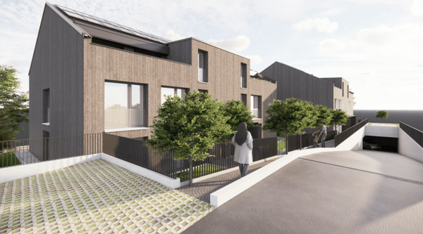 Appartement en attique neuf de 3.5 pièces avec terrasse à St-Aubin FR 4