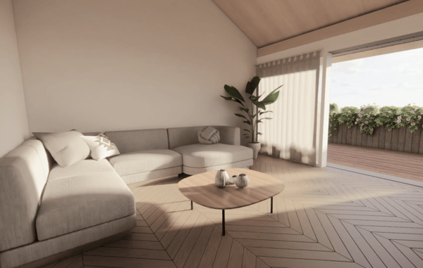 Appartement en attique neuf de 3.5 pièces avec terrasse à St-Aubin FR 2