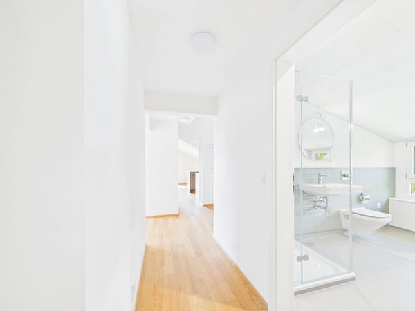 Sehr grosszügige, lichtdurchflutete, frisch renovierte Dachwohnung 8