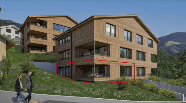 NEUBAU 3½-Zimmer-Neubauwohnung mit Garten im Projekt PRADA, Seewis 1