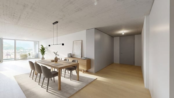 3.5-Zimmer mit Loggia und Bergsicht in Mels mieten 3