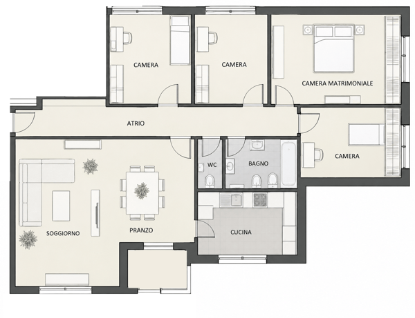 Große 4-Zimmer-Wohnung mit Balkon in Stabio 11