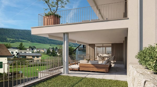 4.5-Zimmer-Terrassenwohnung mit 52 m² Loggia und 12m² Rasenfläche in Erlinsbach kaufen 2