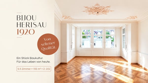 «Bijou Herisau 1920» – herrschaftlich wohnen auf 150 m²