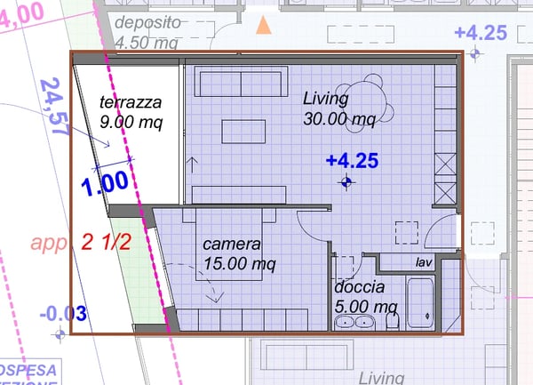Moderno appartamento 2½ locali con terrazza a Contone A05 7