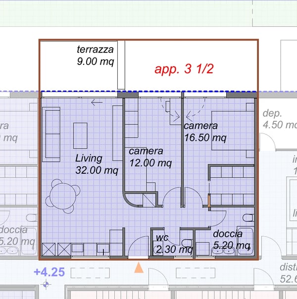 Moderno appartamento 3½ locali con terrazza e vista sulle montagne A02 8