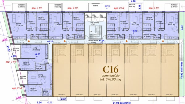 INTERA SUPERFICIE COMMERCIALE CENTROVONK – 1.238 m² SULLA VIA CANTONALE a Contone 5
