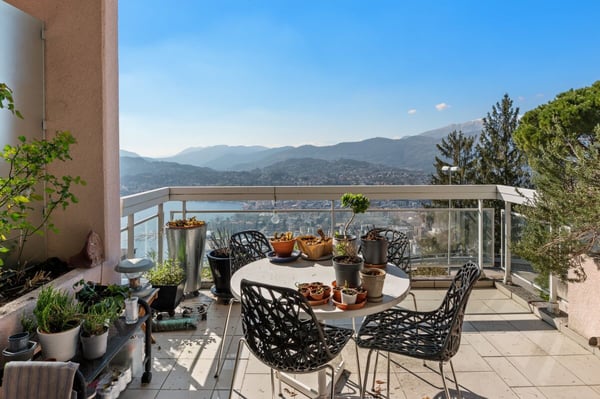 Aldesago 2.5 Zimmer, vermietet, mit Blick auf den Golf von Lugano 2