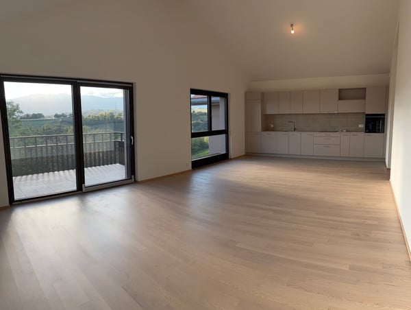 Appartement attique neuf 5 pièces 1er étage avec vue à Russin
