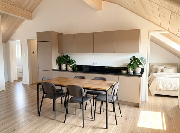 Erstbezug neue 3.5-Zimmer-Dachgeschosswohnung mit viel Holz 2