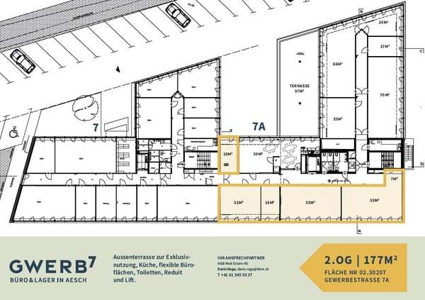 177m² Bezugsbereite Top Büroflächen in Aesch - GWERB7 2