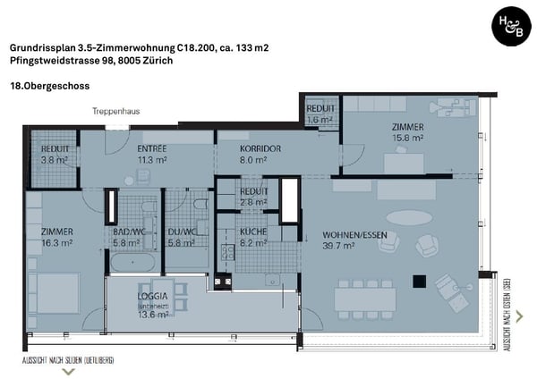Skyline Living über Zürich - Wohnen im 18. Obergeschoss 13