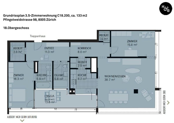 Skyline Living über Zürich - Wohnen im 18. Obergeschoss 13