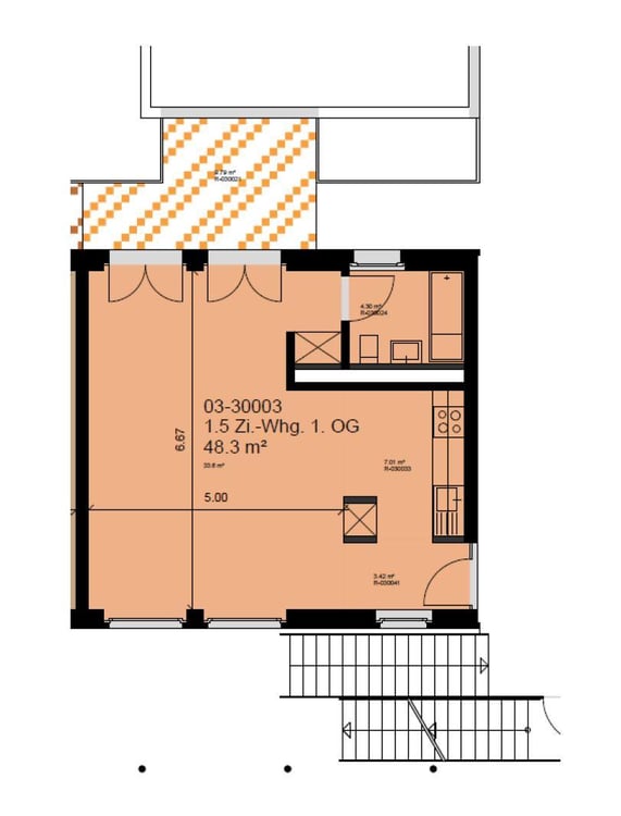 1.5-Zimmerwohnung in Zürich 7