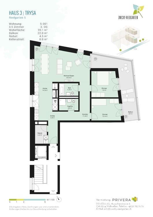 Wohntraum im Riedgarten: 3.5 Zimmerwohnung mit Blick auf die Glatt 11