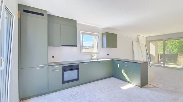 3 villas contiguës 5.5 pces avec jardin privatif à Dompierre / FR 3