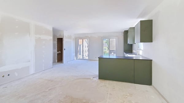 3 villas contiguës 5.5 pces avec jardin privatif à Dompierre / FR 4