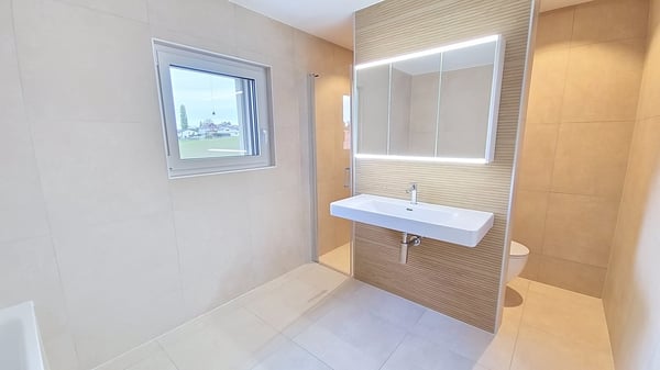 3 villas contiguës 5.5 pces avec jardin privatif à Dompierre / FR 12