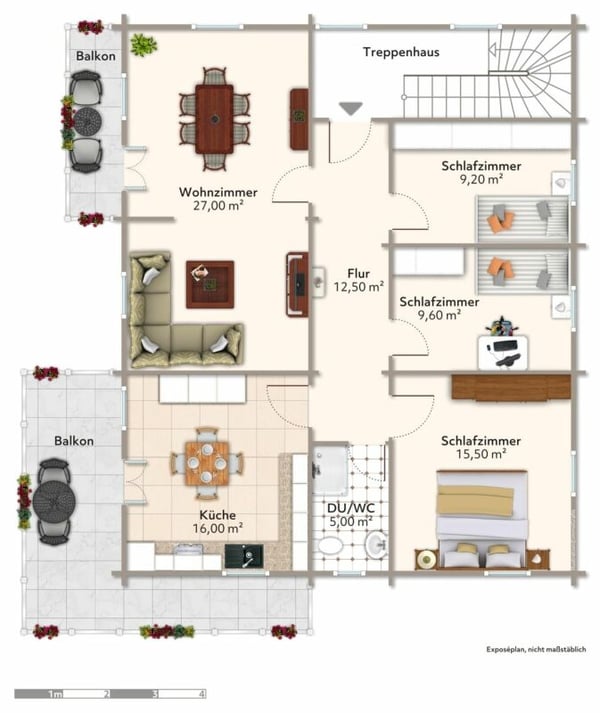 Grosse und familienfreundliche 1.5-Zimmer-Wohnung mit Balkon und Gartenanteil im Dorfzentrum von Fiesch 2