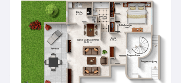 Gemütliche und teilsanierte 3.5 Zimmer Wohnung mit Gartensitzplatz 11