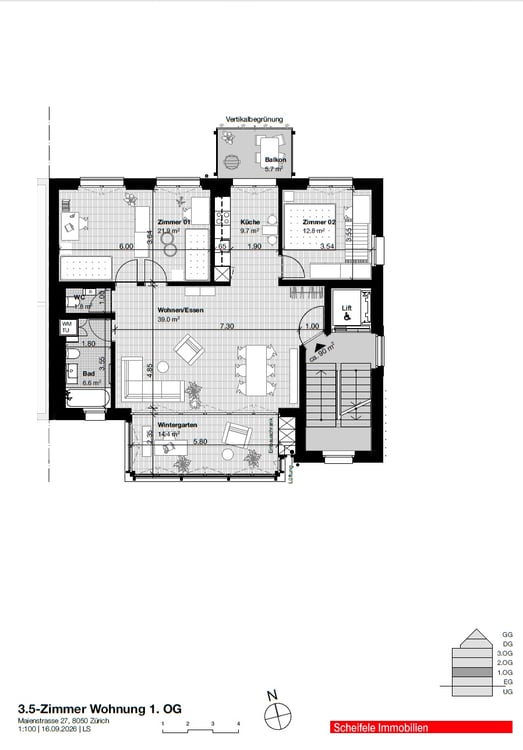 Charmante 2.5 bis 4.5-Zimmer-Wohnung mit Wintergarten und Balkon in Zürich-Oerlikon 4