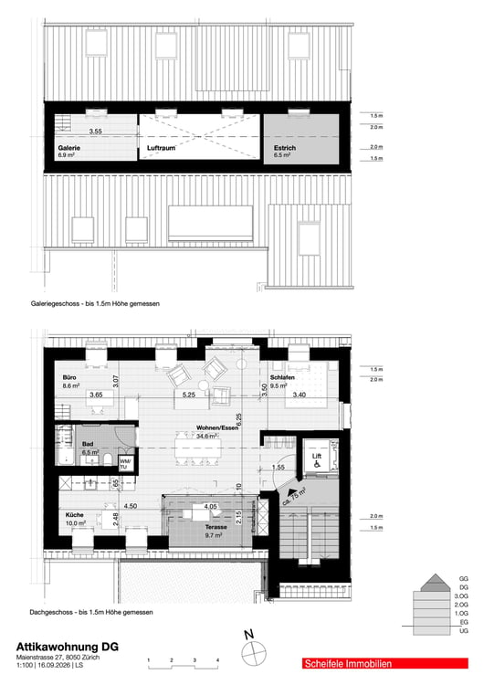Charmante 2.5-Zimmer-Dachwohnung mit Terrasse in Zürich-Affoltern 3
