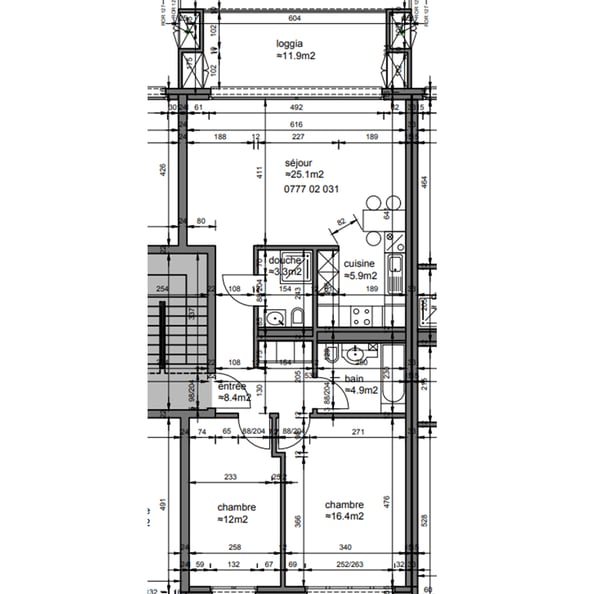 Appartement, 3.5 pièce(s) 2