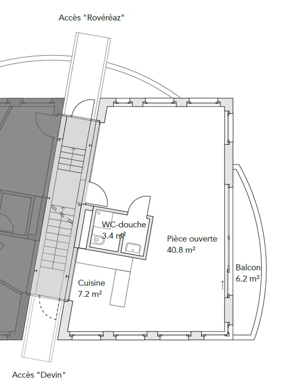 Appartement meublé, 1 pièce(s) 2