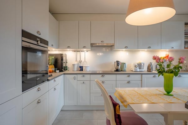 Rez de jardin avec grande terrasse, jardin et vue 1