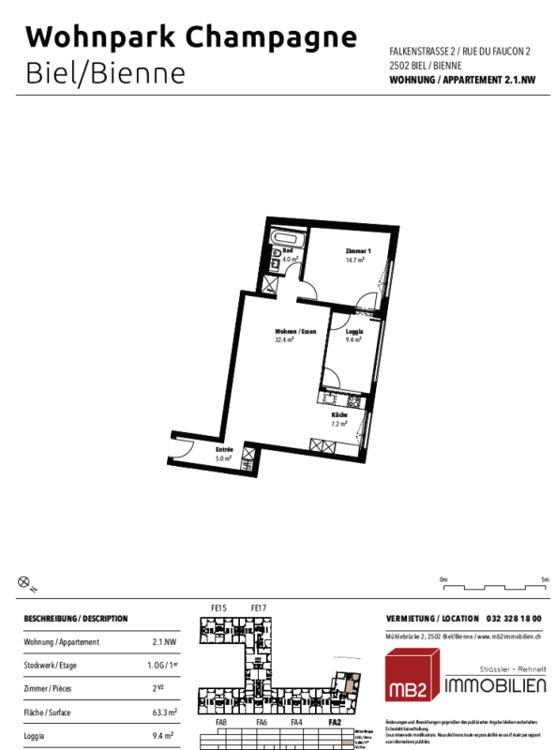 Moderne 1½-Zimmerwohnung im Wohnpark Champagne 10